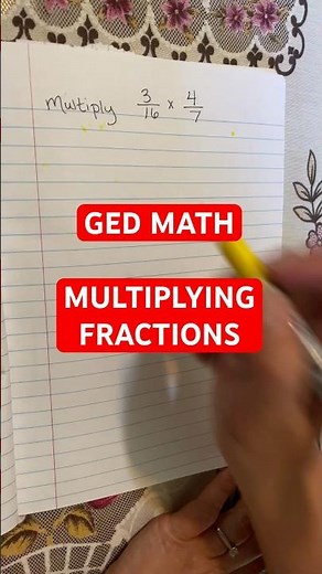 GED Math | How to multiply fractions #ged #gedmath #gedtest #fractions