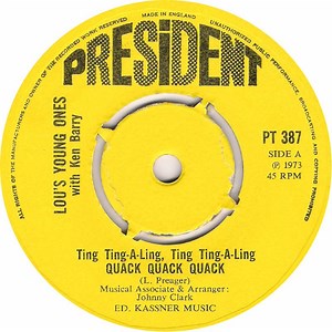 Lou's Young Ones With Ken Barry / Lou Preager's New Group - Ting Ting-A-Ling, Ting Ting-A-Ling Quack Quack Quack