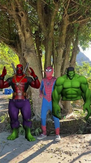Spiderman and Deadpool troll the fat guy 🤣 🤣 #short