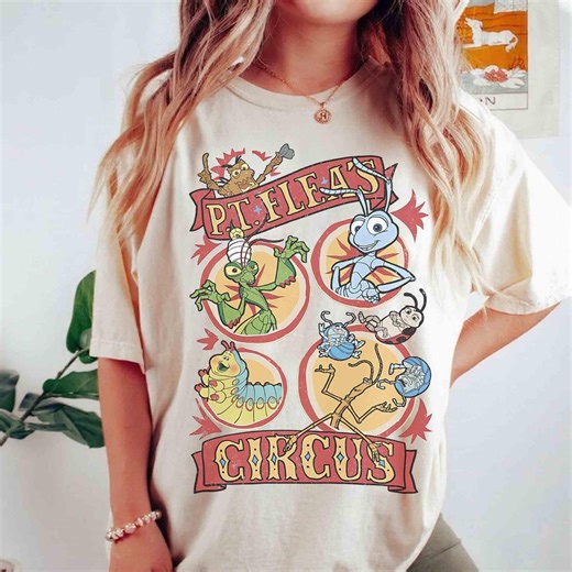 Disney Pixar A Bug's Life PT Flea's Circus Retro Shirt, A Bug’s Life Characters Tee, Manny Francis Heimlich Bug’s Life, Animal Kingdom Trip - Etsy UK