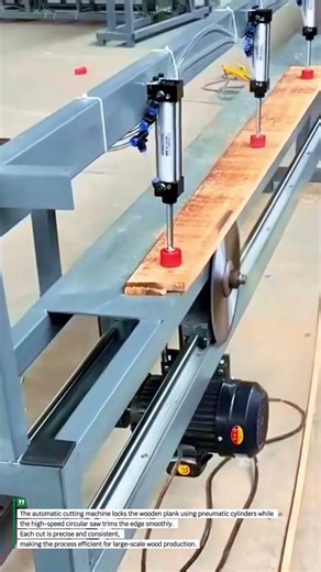 Automatic Wood Cutting Machine – Pneumatic Clamping & High-Speed Circular Saw Precision Trimming