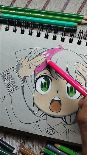 how to draw Anya forger drawing tutorial ✏️🔥