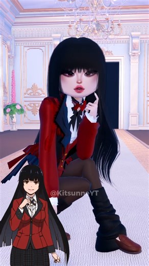 Recreating Yumeko Jabami from Kakegurui #dresstoimpress #roblox #shorts