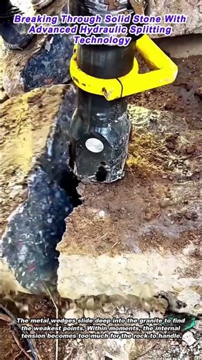 Breaking Through Solid Stone With Advanced Hydraulic Splitting Technology