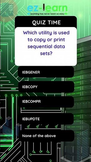 💾 Mainframe Utility Spotlight: Copying & Printing with IEBGENER! 🚀 #mainframe #ezlearnglobal