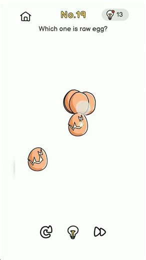 Brain Out Level 19: Which one is a raw egg? | Step-by-Step Solution
