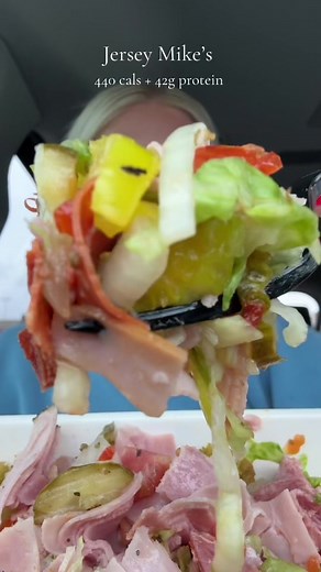 Low Calorie Grinder Salad at Jersey Mike's | 440 cals 42g protein