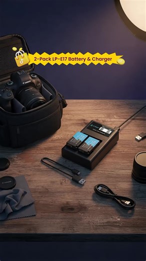 Artman Upgraded LP-E17 Battery 2-Pack and LCD Dual Charger for Canon EOS R50 R8 RP R10,Rebel T6i T7i T8i,T6s,SL2,SL3,EOS M3,M5,M6,200D,77D,750D,760D,800D,8000D,KISS X8i Camera camera accessory #4in1armrestcharger #esriphone17promaxcase #energizerbattery #canonr6markii #bestdashcamrecommedations #chargercable #7in1chargingstation #batterytools #chargingcables #compactcamera