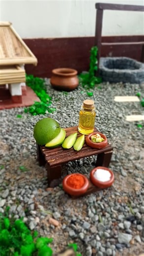 Miniature mango pickle #miniaturemangopickle To see the full preparation click the link #minifood