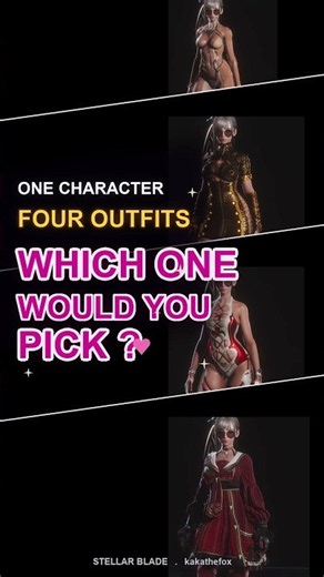 Four Stellar Blade outfits - which one would you pick?