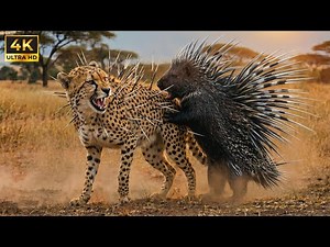 Porcupine vs Cheetah Speed vs Spikes in the African Savanna | Wild Encounter
