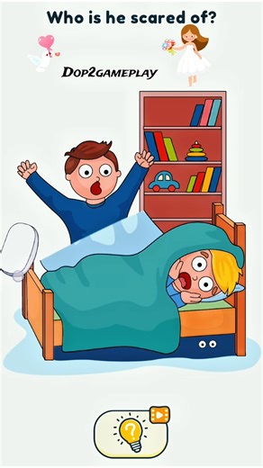 Who is he scared of? 😱 | Level 168 | DOP 2 Puzzle Gameplay #dop2 #viral #shortsfeed #dop2gameplay