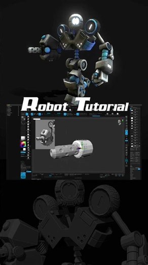 Step by Step LowPoly Robot Character in zBrush Tutorial