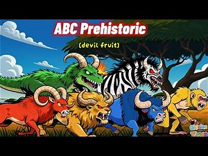 ABC Prehistoric Safari Animals Sounds Song | Fantasy animals for kids | Giggles and Toons