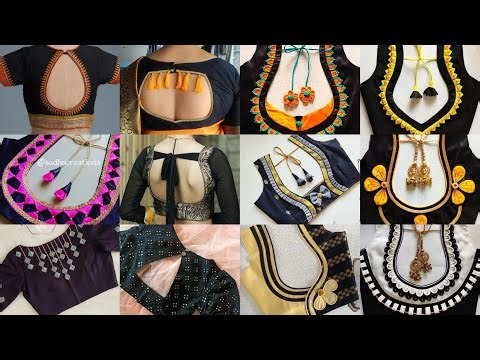 🖤 50+ Latest Black Blouse Neck Designs 2026👗 Stylish Back & Front Blouse Neck Models