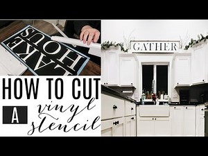 DIY FARMHOUSE STYLE SIGN | HOW TO MAKE A VINYL STENCIL | CRICUT EXPLORE AIR