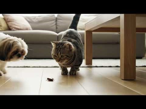 Watch How This Cockroach Challenged My Dog and Cat