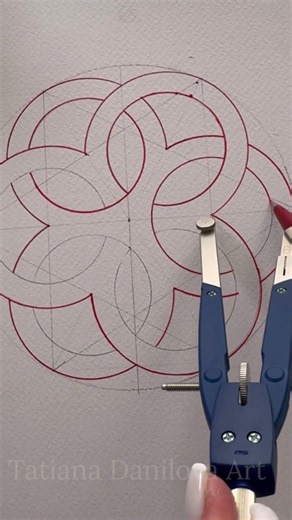 How to Draw a Hypnotic Geometric Pattern #shorts