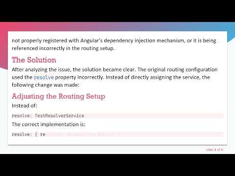 Fixing NullInjectorError in Angular Route Resolver