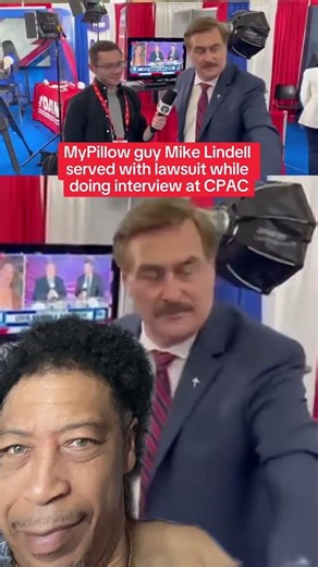 The pillow guy was handed a lawsuit while doing a interview #makeitmakesense #funnycomedy