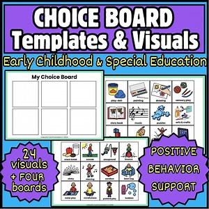 Choice Board Templates & Visuals – Emotional Regulation, Classroom Management (instant Download) - Etsy UK
