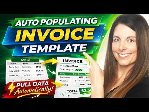 Build an Auto-Populating Invoice Template in Excel and Pull-in Client and Item Data Automatically