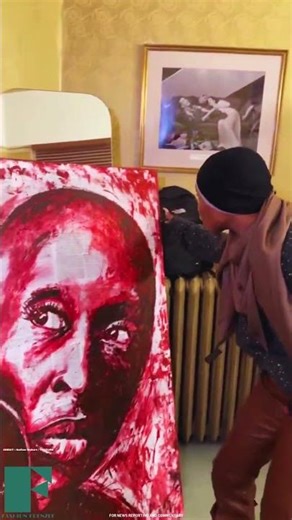 Cynthia Erivo Surprised With Dracula Themed Fingerprint Portrait By Nathan Wyburn #CynthiaErivo