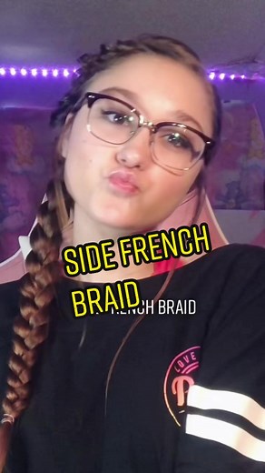 Side french braid quick tutorial! #hairstyletutorial #frenchbraid #frenchbraidtutorial #sidehairstyle #hairstyleforschool