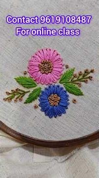 lazy daisy flower embroidery