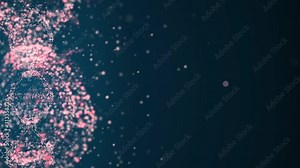 DNA breakdown concept. Molecule with genetic information is damaged and modified, losing its important parts.