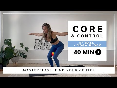 40-Minute Pilates Sculpt & Stretch | Core, Balance & Strength with 5” Ball + Yoga Block | WundaBar
