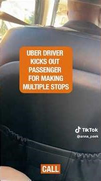 Uber Driver Kicks Out Passenger for Making Multiple Stops #rideshare