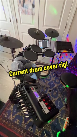 Thought I would show you guys my drum cover setup! #drummer #kpopdrummer #loonatheworld #yamahadtx