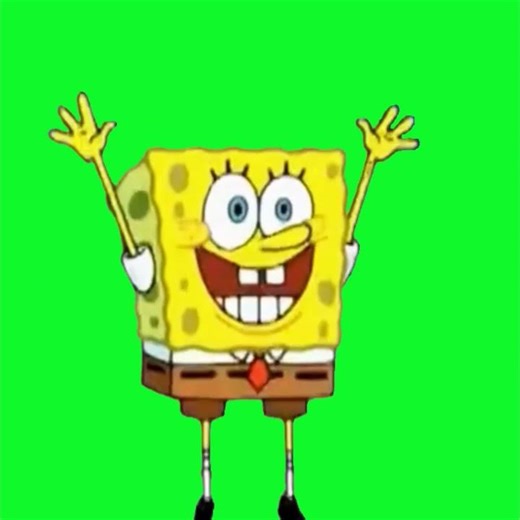 Nickelodeon Characters Template Footage - SpongeBob Jumping Around Animation (NO AUDIO/FREE TO USE)
