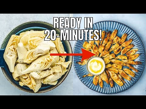 Crispy Roasted Artichoke Hearts (3-Ingredients!)