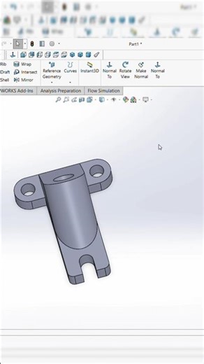 Solidworks part modeling -5 || #solidworks #cad #3ddesign #shortfeed #shorts #ytshorts