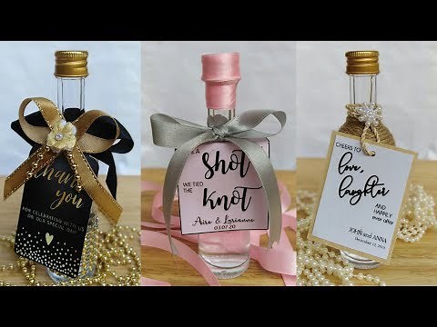 How to make Wedding Favors with Mini Wine Bottle