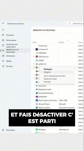 Ton PC est très lent au démarrage ? Découvrez l'astuce simple pour l'accélérer #shorts