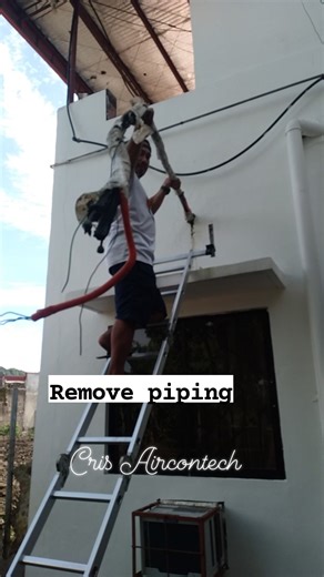 Remove pipe to relocate mga ka tech.. #crisaircontech #hvactechnician #buhayaircontechnician #highlightseveryone | Cris Aircontech Vlog