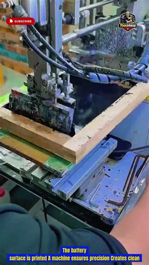 Mobile Phone Battery Printing Process Using Machine for High Precision #electronics