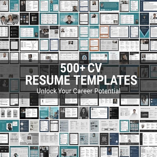 Plus de 500 modèles de CV modernes et premium pour Microsoft Word - PDF entièrement modifiables et prêts à imprimer - Etsy France