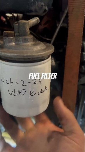 Kubota l185dt fuel filter install #howto #diy #realfools #reals #farming #shorts #tractorpull #farm