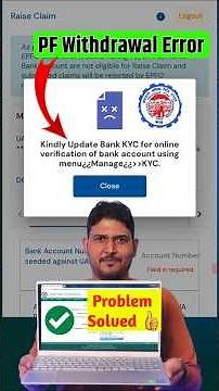 kindly update bank kyc for online verification of bank account using menu¿¿manage¿¿ kyc #pfkyc #epfo