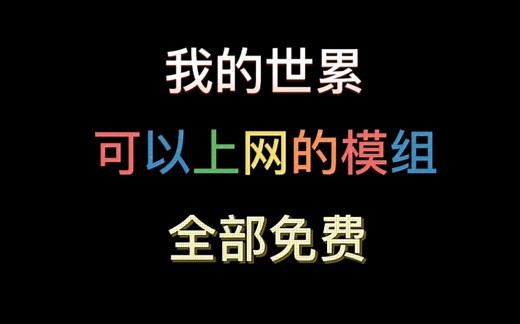 〖我的世界〗可以上网的模组