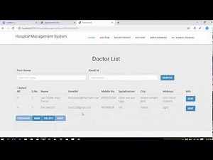 Hospital Management System project in java with source code using Jsp, servlet and mysql