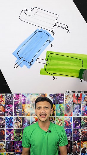 159K views · 1K reactions | Super Easy Ice Pop Drawing! 勞 ✨ Quick and easy popsicle drawing! Perfect for beginners and anyone who loves cute art. ❤️ Follow for more mini drawing tutorials! #reelsvideo #draw #drawing #art #colour #sketch #icecream #fun #jollyforever | JollyForever | Facebook