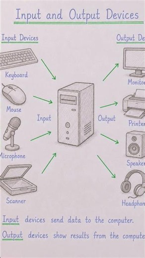 INPUT & OUTPUT DEVICE FULL BASIC CONCEPTS #SHORT VIDEO ##EDUCATION #SKILL