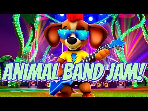 Animal Band Jam! 🎶 | Fun Music Video for Kids with Animal Instruments & Lyrics