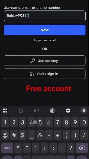 free Roblox account
