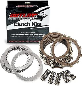 Outlaw Racing ORC107 Complete Clutch Repair Rebuild Kit - Includes Springs Steel & Fiber Plates - Compatible with KTM 60 SX 1998-2000 65 SX 1998-2008 65 XC 2008